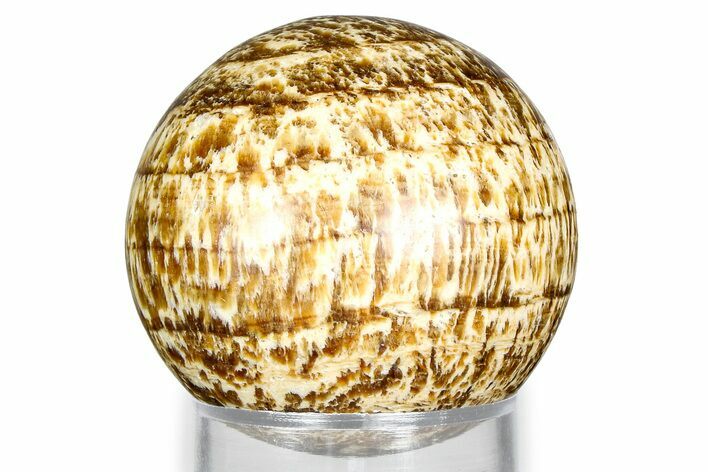 Polished Banded Aragonite Sphere - Peru #363432
